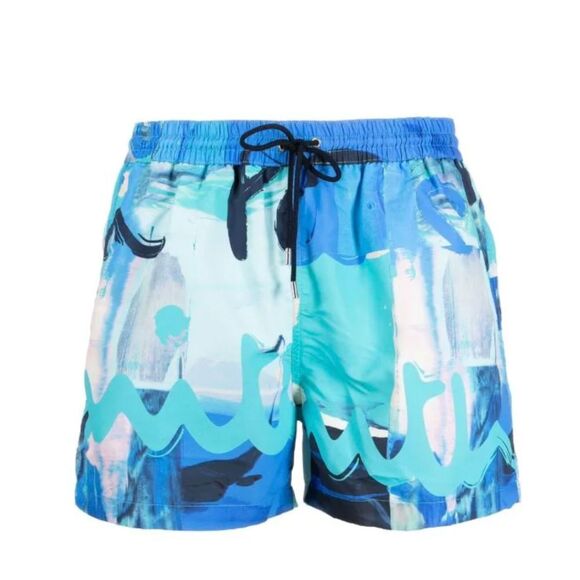 Paul Smith logo print swim shorts trunks L Large Farfetch